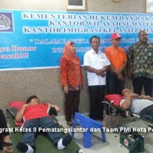 Sambut HUT Imigrasi Ke-66, Kanim Siantar Adakan Donor Darah