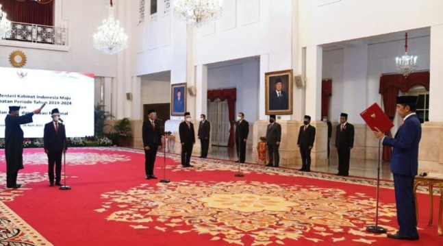 Presiden RI Joko Widodo Resmi Lantik Dua Menteri dan Kepala BRIN