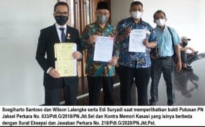 Soegiharto Santoso: Bukti Kebenaran Tentang Pemalsuan Dokumen di Pengadilan Pasti Terungkap