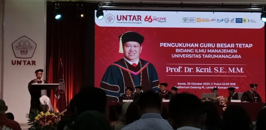 UNTAR Kukuhkan Prof Dr Keni, SE, MM Sebagai Guru Besar Tetap Bidang Manajemen