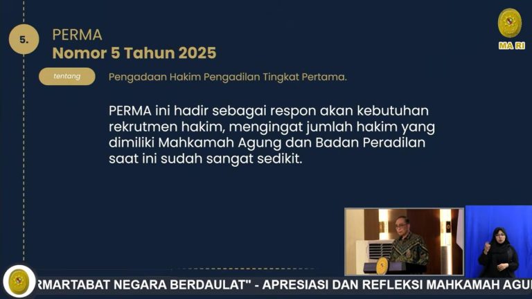 Mahkamah Agung Siapkan Pengadaan Hakim Pengadilan Tingkat Pertama Tahun 2026