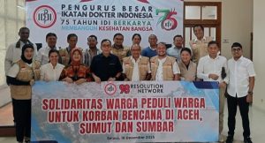 Ketum PB IDI Terima Kasih Sumbangan Aktivis 98 Resolution Network, Akan Disalurkan Penangan Kesehaatan Korban Bencana Sumatera